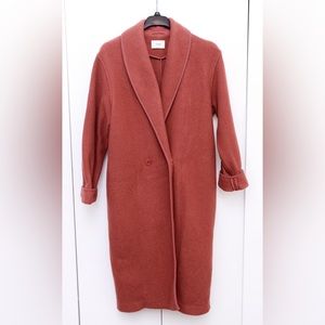 Aritzia Merino wool shawl-collar coat 
Limited Edition — Epicurean Brown, size M